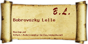 Bobrovszky Lelle névjegykártya